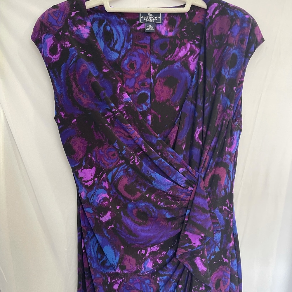 American living purple floral dress